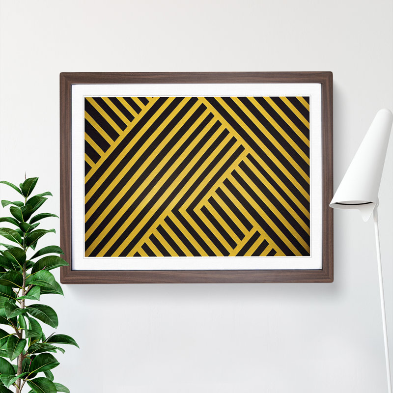 Inspiring Modern - Single Picture Frame Print, 25cm H x 34cm W x 2cm D, Walnut