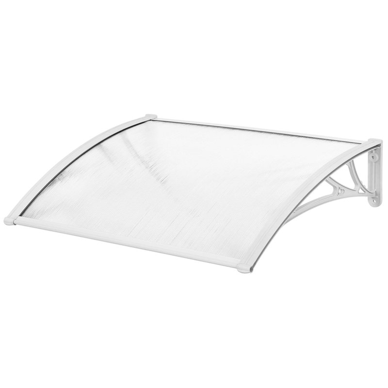Dakota Fields 100cm W x 76cm D Plastic Transparent Cover Retractable Window Awning