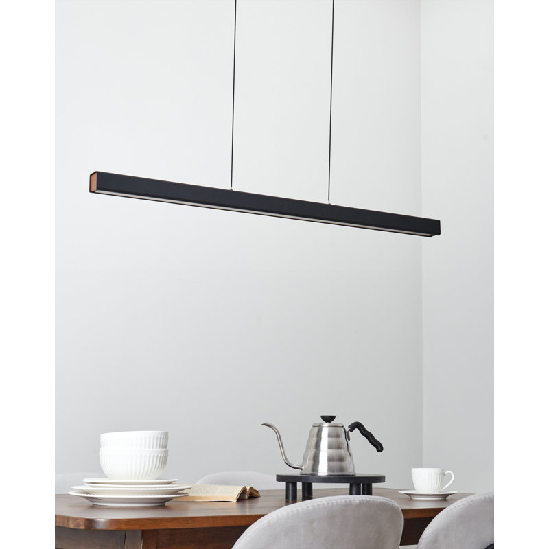 LED Pendant Lamp ARENAS With Remote, Matte Black