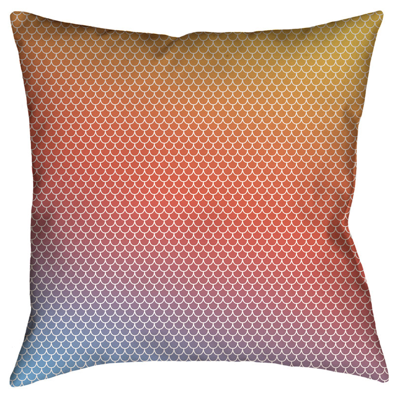 Coussin décoratif intérieur / extérieur Katelyn Elizabeth, 28 po x 28 po, Coucher de soleil