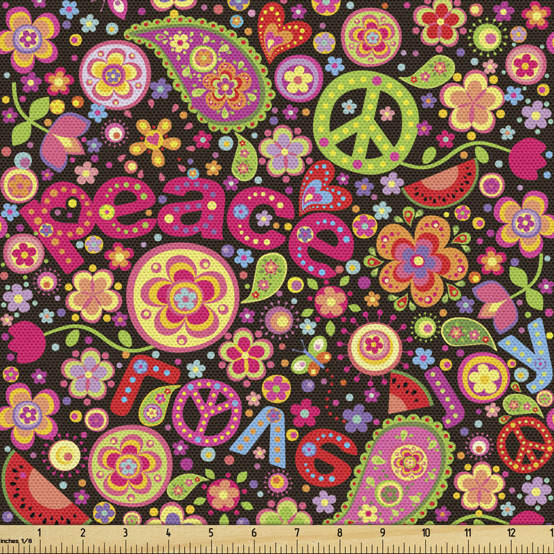 Cheffetz Leaves Music Keys Typography Idealism Historic Revolution Multi-Purpose Fabric