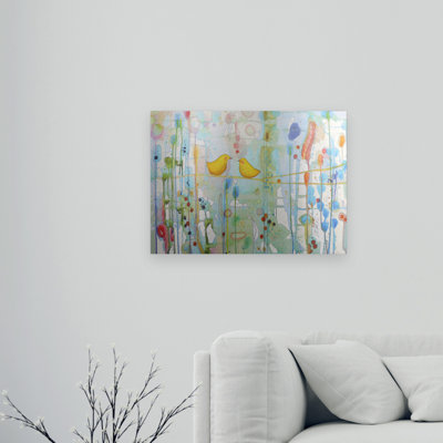 Art flottant en aluminium brossé «Dans chaque cœur» de Sylvie Demers