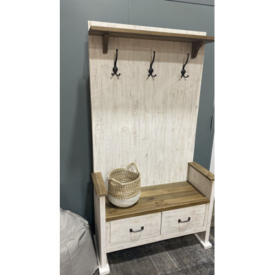 Banc de couloir 2 tiroirs Haddox