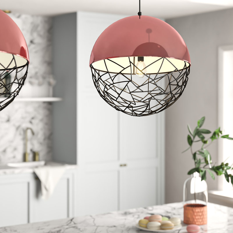 Clearview 1 - Light Sphere Pendant, Copper/Black