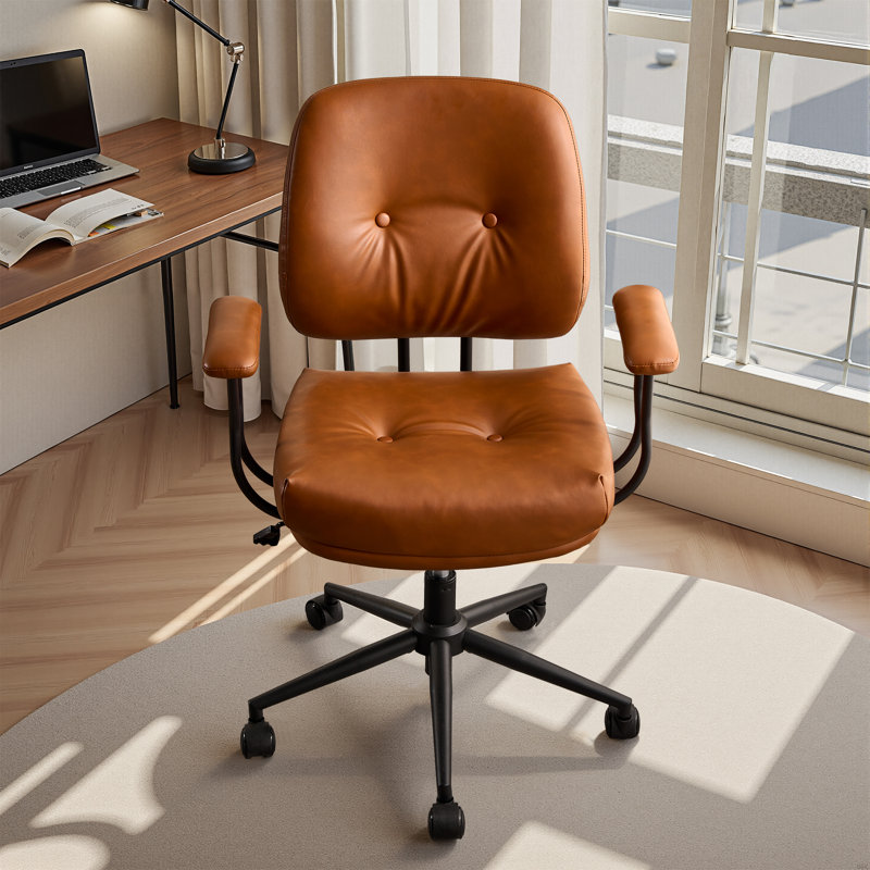 Large Size Ergonomic Executive Office Chair -Adjustable Gas Lift Swivel, Orange