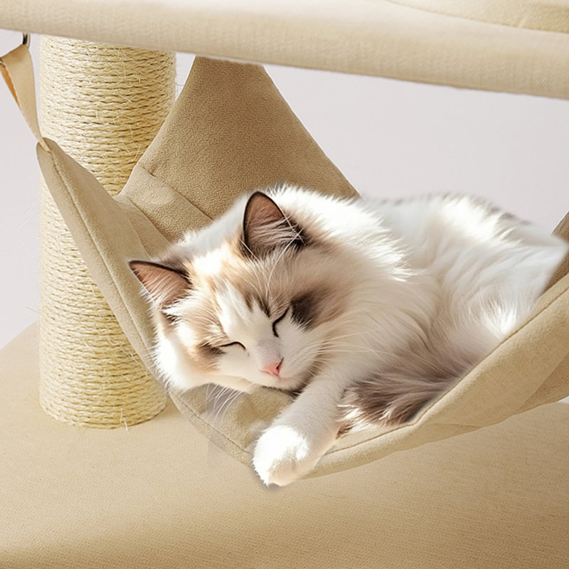 5 Tiers Cat Tree with Condons,Perch,Scratching Posts