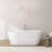 67 Inch Freestanding Solid Surface Soaking Bathtub For Bathroom