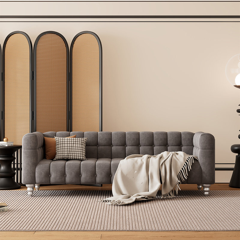Kharsyn , Mélange de polyester gris, H 30,5 po x l 89 po x P 34 po