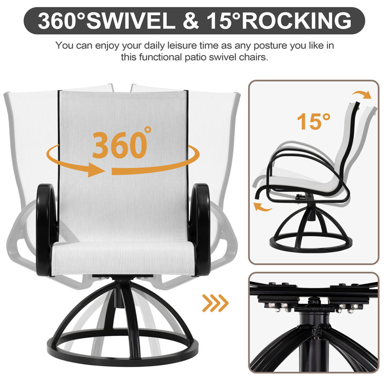 Fauteuil de salle à manger Sunbrella, White