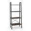  Bibliothèque industrielle en bois à 4 niveaux H 54,5 "x l 22" avec structure en métal-895251734