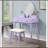 Wood Vanity and Stool Set-580827769