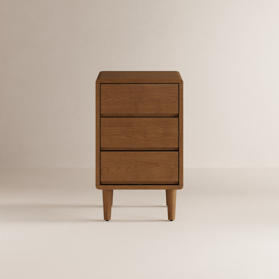 Solid Wood Mid-Century Modern Nightstand