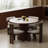 Beige Round Sintered Stone Dining table-1951697642