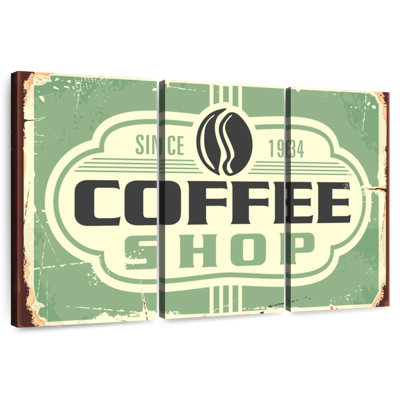 Plaque murale logo café