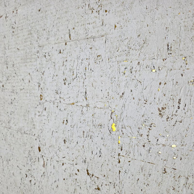 Real Natural Cork Textured Golden Off White Gold Metallic Foil Modern Wallpaper