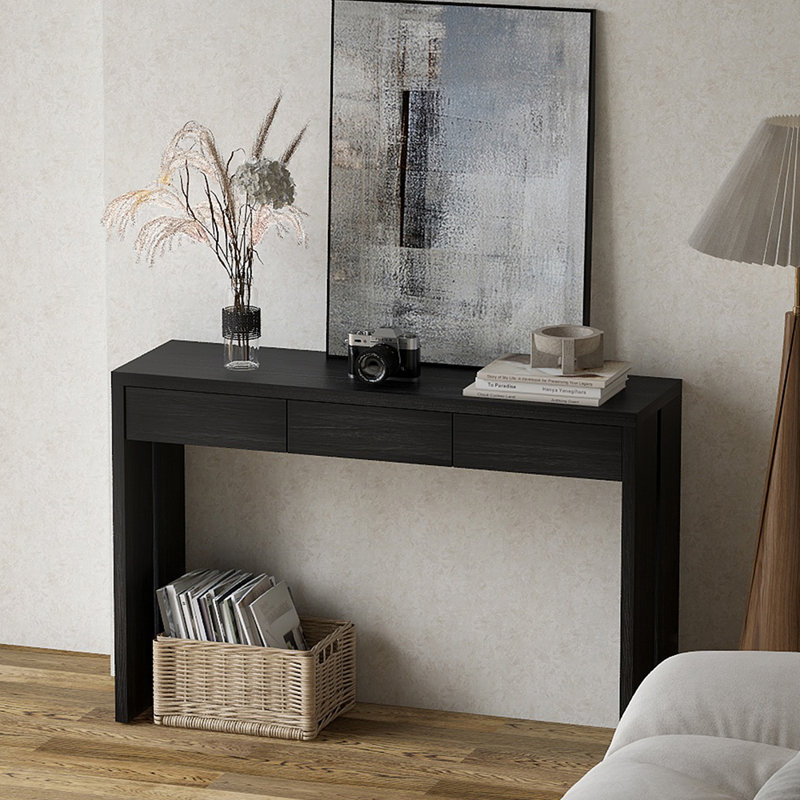 Console moderne simple et rectangulaire, Noir