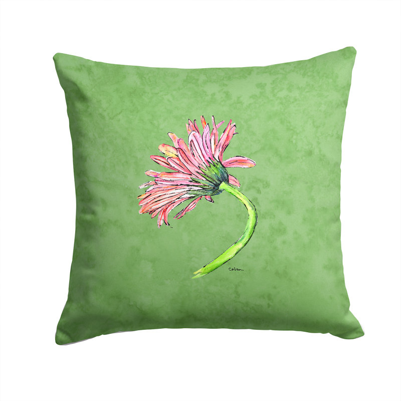 Coussin décoratif d’intérieur/d’extérieur gerber en série rose, H 14 po x l 14 po x P 4 po