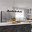 Îlot de cuisine 5 lumières linéaire en bois