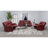 Elodie Red Upholstered Glider Recliner Chair-1026537430