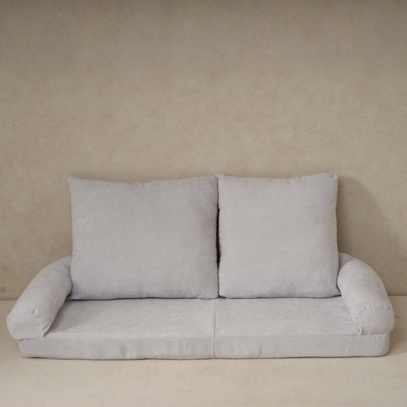 Convertible Fold-Out Double Sofa Bed,the Left Part of the Complete Product., White