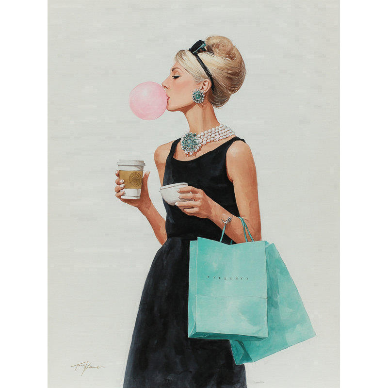 Art mural sur toile Bubblegum Coffee Break, H 24 po x l 16 po x P 1,5 po