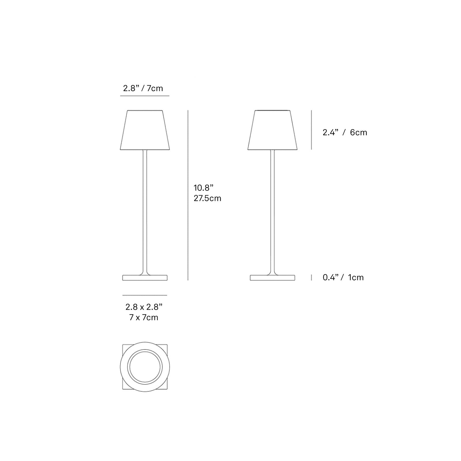 Poldina Pro Micro Table Lamp, Steel Blue