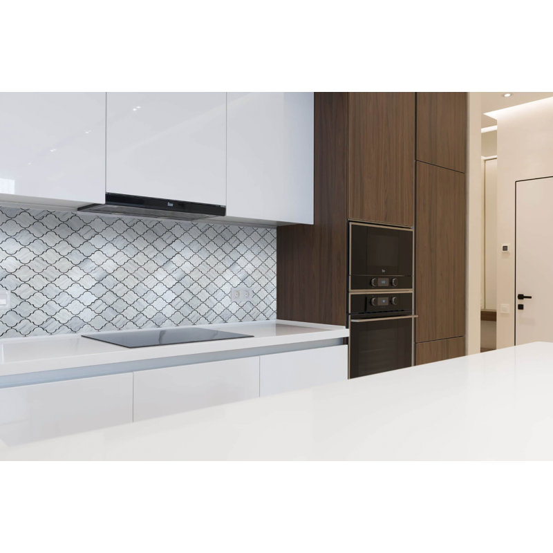 3" x 3" Marble Arabesque Mosaic Wall & Floor Tile