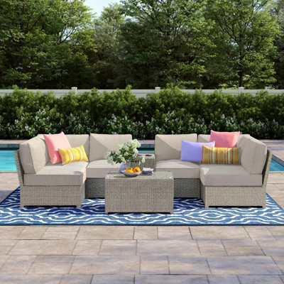 Ensemble de canapé d'extérieur pour 4 personnes - pré-assemblé et coussin inclus