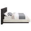 Très grand lit, lin beige et espresso-768453852