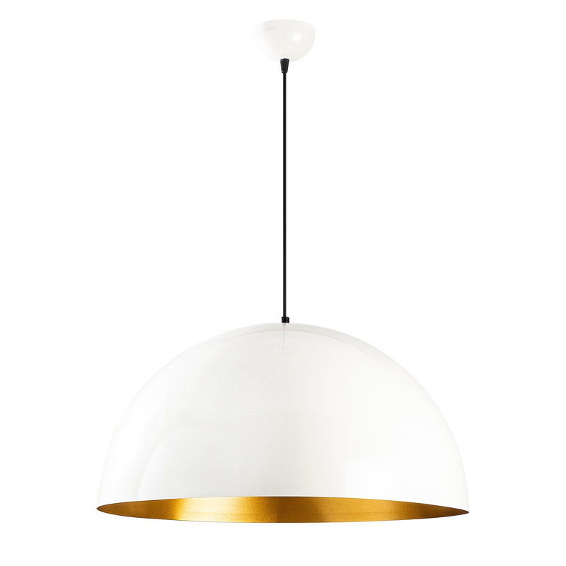 Lustre scandinave, 23,6 po x 23,6 po, hauteur: 49,6 po | Corps en métal blanc élégant, douille E27 (40 W maximum) | Parfait pour les salons et salles à manger modernes, solution d'éclairage élégante et fonctionnelle