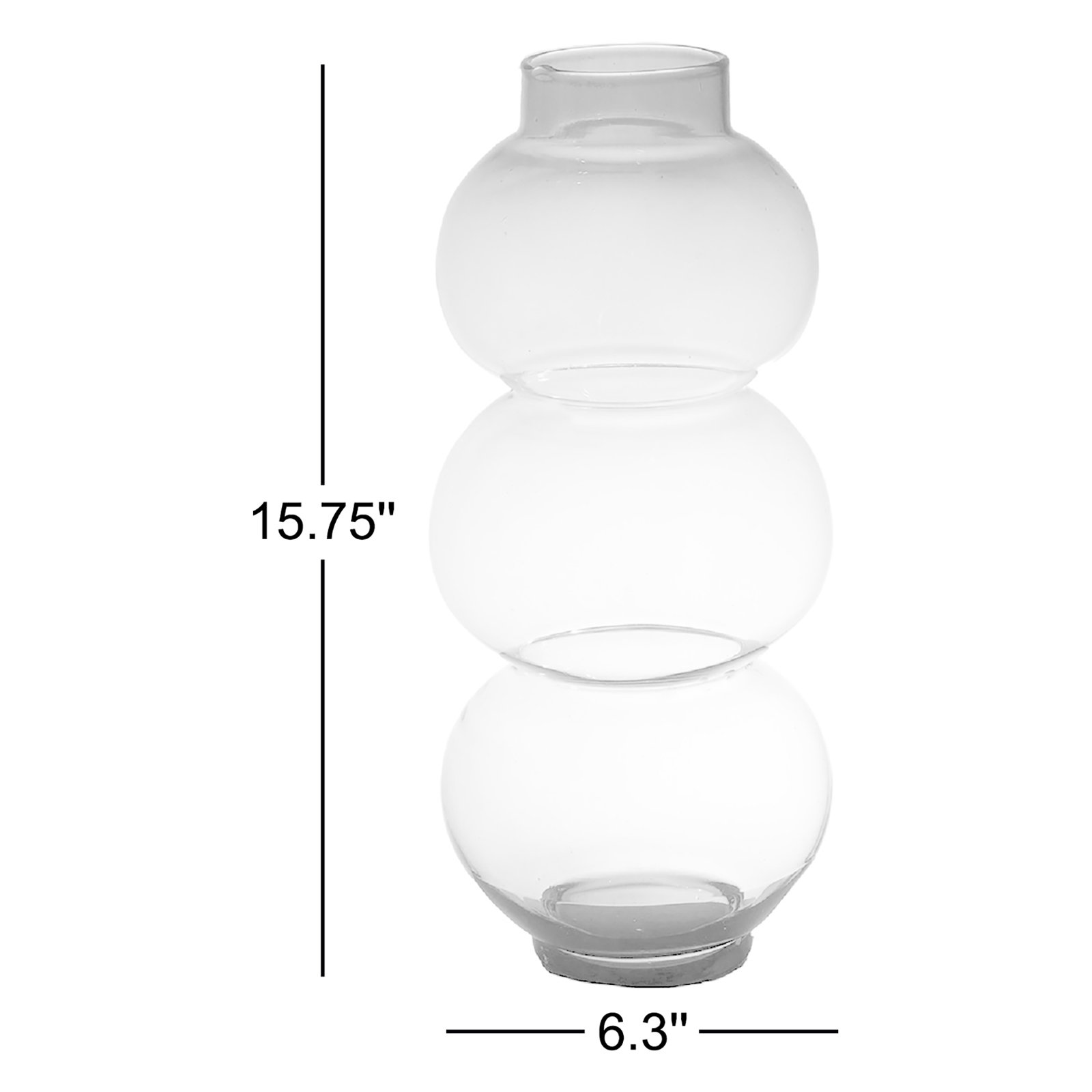Low Neck Recycled Glass Table Vase, Brown