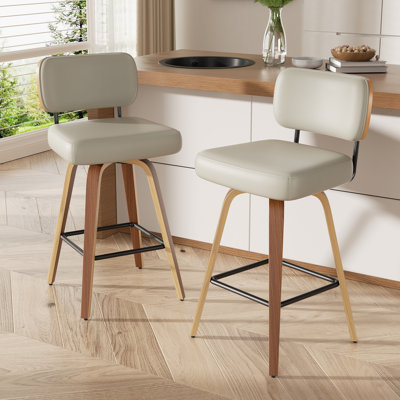 Tabouret pivotant rembourré à hauteur de bar