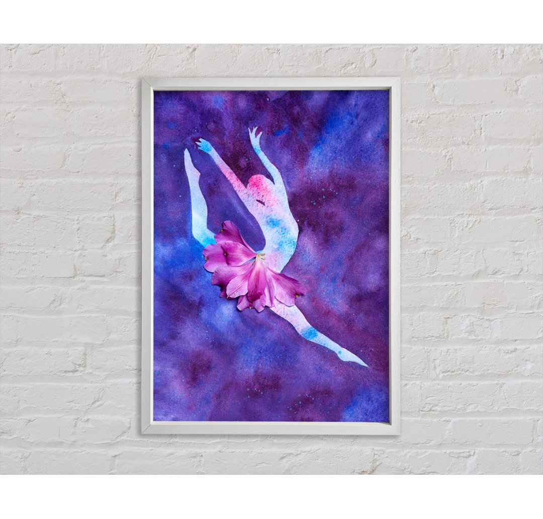 Lila Ballerina 3 - Einzelner Bilderrahmen Kunstdrucke auf Leinwand