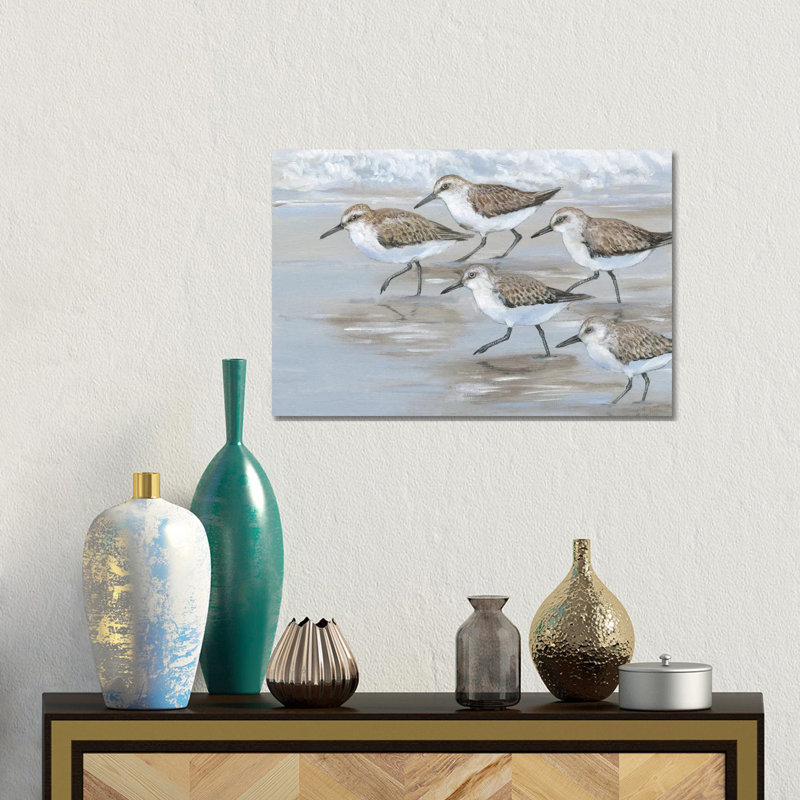 Sandpipers I - Giclée sur toile tendue avec châssis, H 12 po x l 18 po