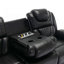 Fauteuil inclinable manuel de cinéma maison avec console centrale et bande lumineuse à DEL pour le salon-502993414