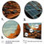 Orange Desert Solar Panels Field - Panneaux solaires, art mural-323212523-323212512
