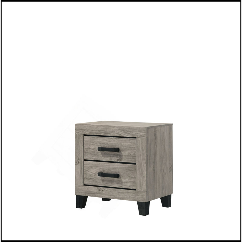 Table de chevet finition gris clair