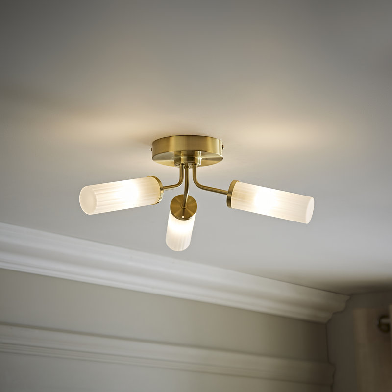 Adbeel Glass Flush Mount, Yes, Gold