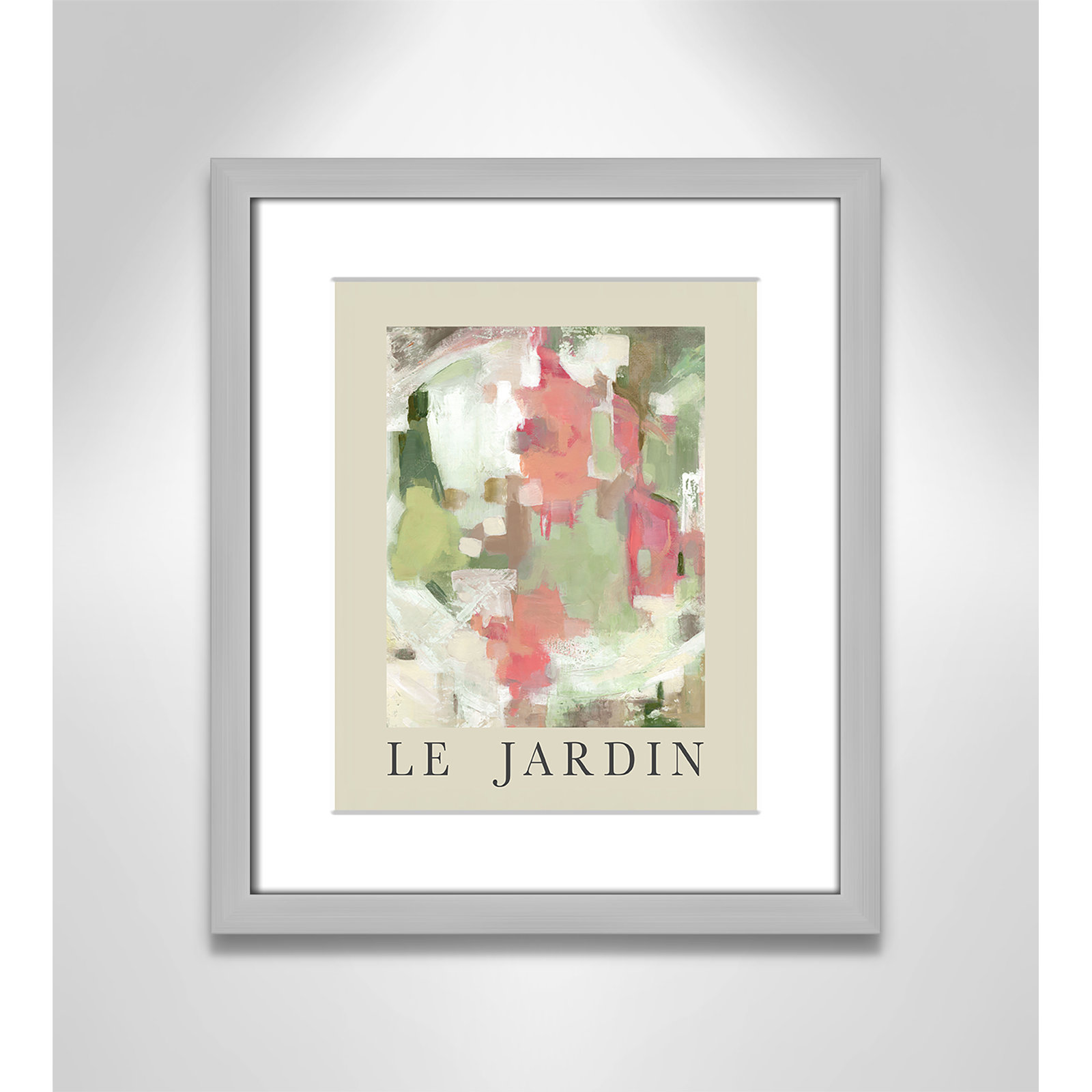 Riya "Le Jardin" Print by Carol Robinson, Silver Single Picture Frame, Yes, 15" H x 13" W x 1.25" D