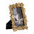 Ilarie Boho Butterfly Resin Picture Frame with Glass - 8" Metallic Gold Freestanding Photo Frame for Tabletop Display
