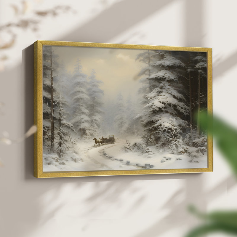 Paysages rétro-DCCDXIX - reproduction encadrée, Doré, H 16 po x l 20 po