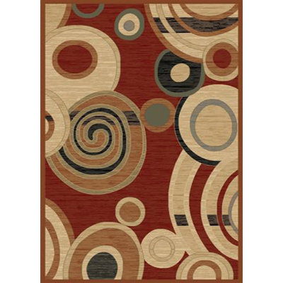 Tapis abstrait rouge bordeaux City