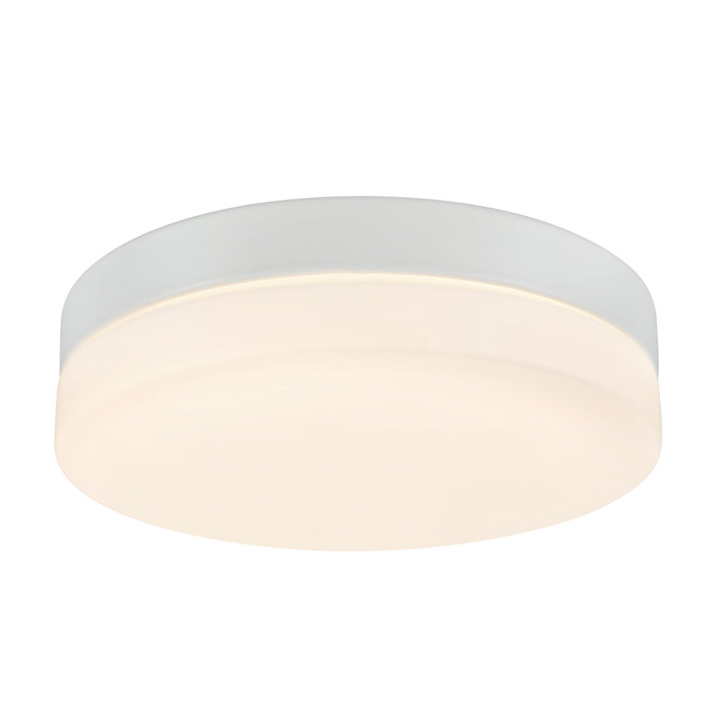 Glass LED Flush Mount, White