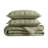 Premium 3-piece Linen Bedding Sets, Olive Green For Modern Homes