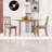 Space-Saving Extendable Dining Set – Foldable Drop Leaf Table with 2 Upholstered Chairs-903012613