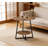 Round End Table With Storage Shelf For Small Spaces, 2-Tier Side Table For Living Room, Bedroom, Office, And Balcony, Rustic Design