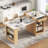 Kitchen Island with Extendable Dining Table, Kitchen Storage Table with Double-sided Storage-752953353
