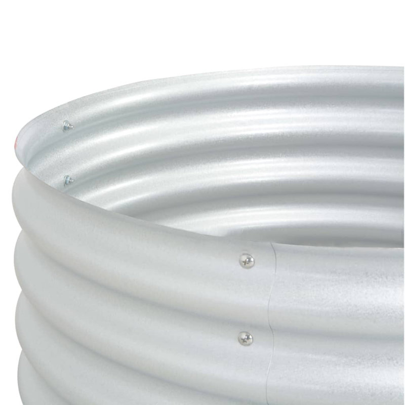 Metal Planter Box, Silver, 44cm H x 80cm W x 80cm D