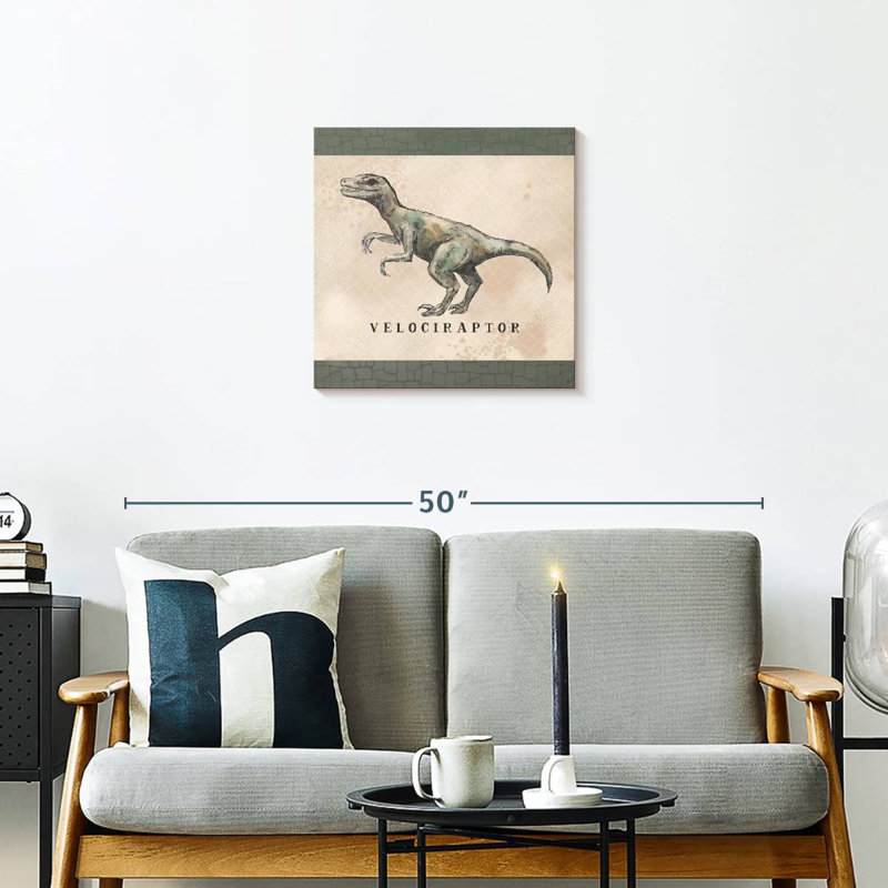 Crowle Dinosaur Invasion Velociraptor, 20" H x 20" W