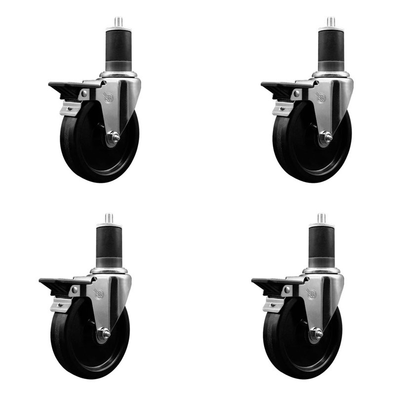 Ensemble de roulettes extensibles avec frein Phenolique 1-5 / 8 pouces SCC